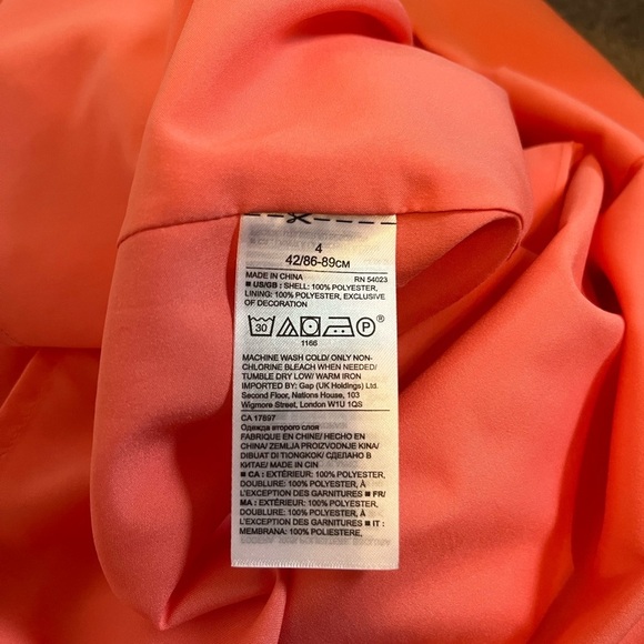 Banana Republic Coral Sleeveless A Line Dress with Side Zipper - Picture 3 of 3